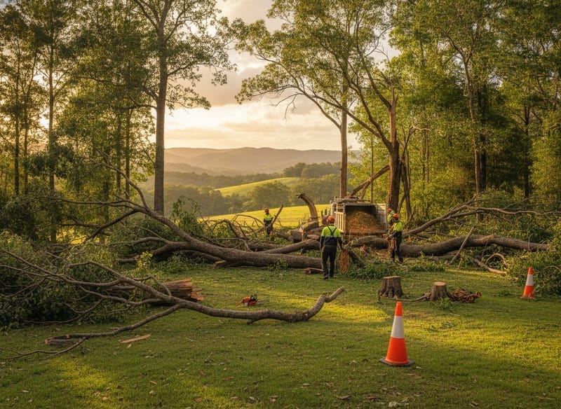 Storm Damage Tree Removal performed by Hobart Arborist in the Hobart